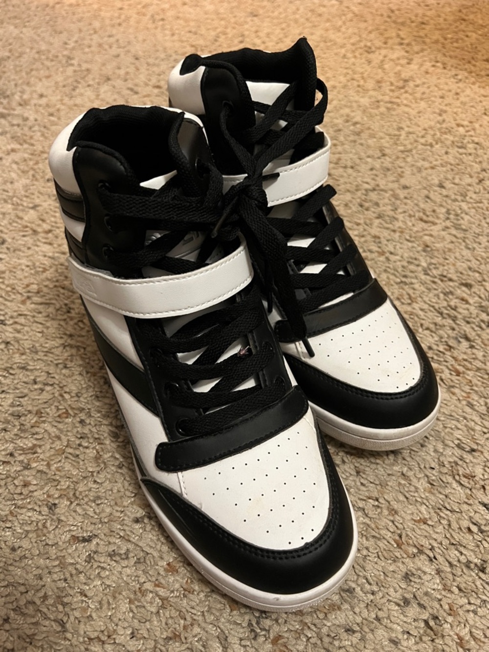 Black & White High-Top Sneakers